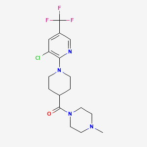 {1-[3-Chloro-5-(trifluoromethyl)-2-pyridinyl]-4-piperidinyl}(4-methylpiperazino)methanone