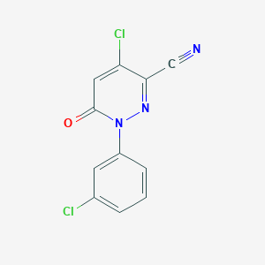 4-Chloro-1-(3-chlorophenyl)-6-oxo-1,6-dihydro-3-pyridazinecarbonitrile