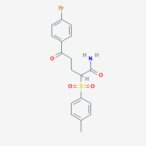 molecular formula C18H18BrNO4S B3035160 5-(4-Bromophenyl)-2-[(4-methylphenyl)sulfonyl]-5-oxopentanamide CAS No. 303150-77-8