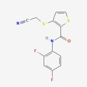 3-[(cyanomethyl)sulfanyl]-N-(2,4-difluorophenyl)-2-thiophenecarboxamide
