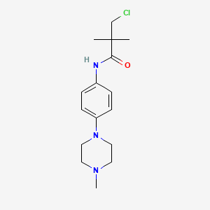 3-chloro-2,2-dimethyl-N-[4-(4-methylpiperazin-1-yl)phenyl]propanamide