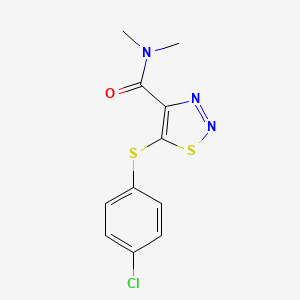 5-[(4-chlorophenyl)sulfanyl]-N,N-dimethyl-1,2,3-thiadiazole-4-carboxamide