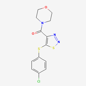 {5-[(4-Chlorophenyl)sulfanyl]-1,2,3-thiadiazol-4-yl}(morpholino)methanone