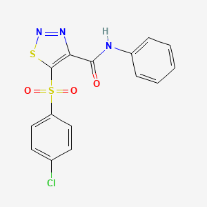 5-[(4-chlorophenyl)sulfonyl]-N-phenyl-1,2,3-thiadiazole-4-carboxamide