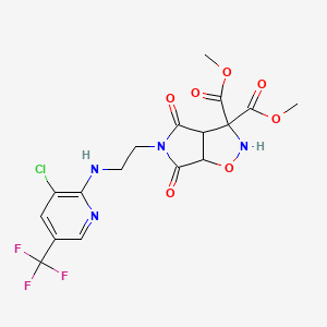 dimethyl 5-[2-[[3-chloro-5-(trifluoromethyl)pyridin-2-yl]amino]ethyl]-4,6-dioxo-3a,6a-dihydro-2H-pyrrolo[3,4-d][1,2]oxazole-3,3-dicarboxylate