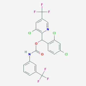 [[3-chloro-5-(trifluoromethyl)pyridin-2-yl]-(2,4-dichlorophenyl)methyl] N-[3-(trifluoromethyl)phenyl]carbamate