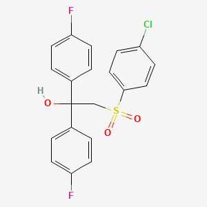 molecular formula C20H15ClF2O3S B3035176 2-[(4-Chlorophenyl)sulfonyl]-1,1-bis(4-fluorophenyl)-1-ethanol CAS No. 303152-05-8