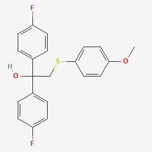 molecular formula C21H18F2O2S B3035179 1,1-Bis(4-fluorophenyl)-2-[(4-methoxyphenyl)sulfanyl]-1-ethanol CAS No. 303152-12-7