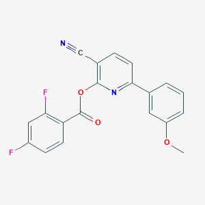 molecular formula C20H12F2N2O3 B3035180 3-Cyano-6-(3-methoxyphenyl)-2-pyridinyl 2,4-difluorobenzenecarboxylate CAS No. 303152-25-2