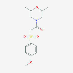 1-(2,6-Dimethylmorpholino)-2-[(4-methoxyphenyl)sulfonyl]-1-ethanone