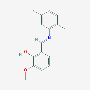 molecular formula C16H17NO2 B3035188 2-{(E)-[(2,5-dimethylphenyl)imino]methyl}-6-methoxyphenol CAS No. 303770-09-4