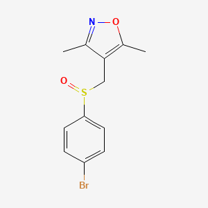 molecular formula C12H12BrNO2S B3035190 4-{[(4-Bromophenyl)sulfinyl]methyl}-3,5-dimethylisoxazole CAS No. 303985-11-7