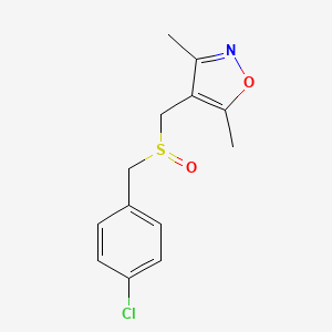 molecular formula C13H14ClNO2S B3035191 4-Chlorobenzyl (3,5-dimethyl-4-isoxazolyl)methyl sulfoxide CAS No. 303985-24-2