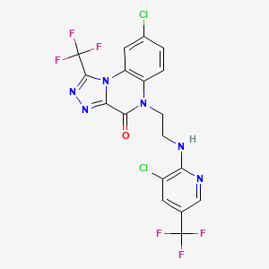 8-Chloro-5-[2-[[3-chloro-5-(trifluoromethyl)pyridin-2-yl]amino]ethyl]-1-(trifluoromethyl)-[1,2,4]triazolo[4,3-a]quinoxalin-4-one