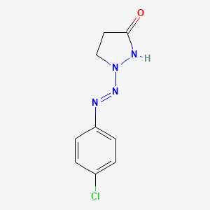 molecular formula C9H9ClN4O B3035211 1-[2-(4-chlorophenyl)diazenyl]tetrahydro-3H-pyrazol-3-one CAS No. 303994-89-0