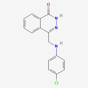 molecular formula C15H12ClN3O B3035213 4-((4-氯苯胺)甲基)-1(2H)-酞嗪酮 CAS No. 303995-15-5
