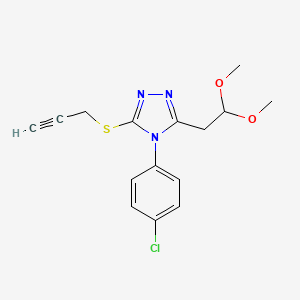 4-(4-chlorophenyl)-3-(2,2-dimethoxyethyl)-5-(2-propynylsulfanyl)-4H-1,2,4-triazole