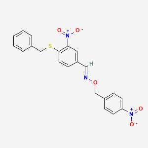(E)-{[4-(benzylsulfanyl)-3-nitrophenyl]methylidene}[(4-nitrophenyl)methoxy]amine
