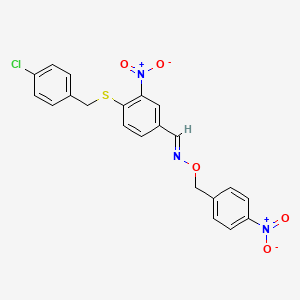 molecular formula C21H16ClN3O5S B3035220 4-[(4-氯苄基)硫代]-3-硝基苯甲醛 O-(4-硝基苄基)肟 CAS No. 303996-27-2