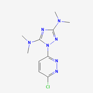 molecular formula C10H14ClN7 B3035224 1-(6-chloro-3-pyridazinyl)-N~3~,N~3~,N~5~,N~5~-tetramethyl-1H-1,2,4-triazole-3,5-diamine CAS No. 303996-61-4
