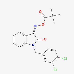 [(Z)-[1-[(3,4-dichlorophenyl)methyl]-2-oxoindol-3-ylidene]amino] 2,2-dimethylpropanoate