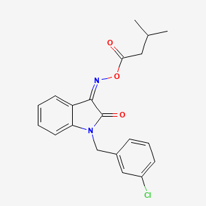 [(Z)-[1-[(3-chlorophenyl)methyl]-2-oxoindol-3-ylidene]amino] 3-methylbutanoate