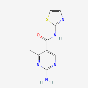 molecular formula C9H9N5OS B3035246 2-amino-4-methyl-N-(1,3-thiazol-2-yl)-5-pyrimidinecarboxamide CAS No. 303998-85-8