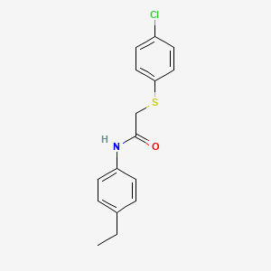 2-[(4-chlorophenyl)sulfanyl]-N-(4-ethylphenyl)acetamide