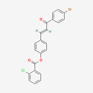 molecular formula C22H14BrClO3 B3035255 [4-[(E)-3-(4-bromophenyl)-3-oxoprop-1-enyl]phenyl] 2-chlorobenzoate CAS No. 306732-32-1