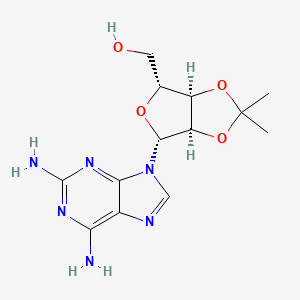 molecular formula C13H18N6O4 B3035257 ((3aR,4R,6R,6aR)-6-(2,6-diamino-9H-purin-9-yl)-2,2-dimethyltetrahydrofuro[3,4-d][1,3]dioxol-4-yl)methanol CAS No. 30685-38-2