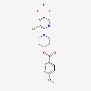 1-[3-Chloro-5-(trifluoromethyl)-2-pyridinyl]-4-piperidinyl 4-methoxybenzenecarboxylate