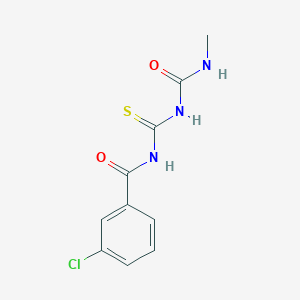 molecular formula C10H10ClN3O2S B3035259 1-Chloro-3-{[({[(methylamino)carbonyl]amino}carbothioyl)amino]carbonyl}benzene CAS No. 306976-43-2