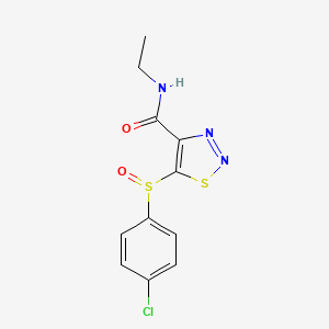 5-[(4-chlorophenyl)sulfinyl]-N-ethyl-1,2,3-thiadiazole-4-carboxamide