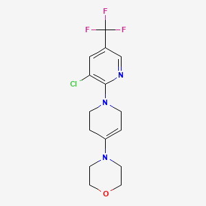 molecular formula C15H17ClF3N3O B3035266 4-[1-[3-chloro-5-(trifluoromethyl)pyridin-2-yl]-3,6-dihydro-2H-pyridin-4-yl]morpholine CAS No. 306977-22-0