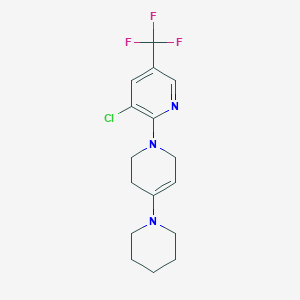 molecular formula C16H19ClF3N3 B3035267 3-chloro-2-[4-piperidino-3,6-dihydro-1(2H)-pyridinyl]-5-(trifluoromethyl)pyridine CAS No. 306977-24-2