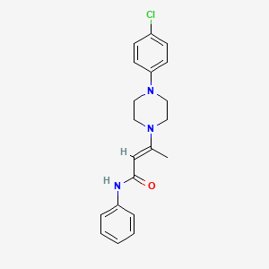 molecular formula C20H22ClN3O B3035268 (E)-3-[4-(4-chlorophenyl)piperazin-1-yl]-N-phenylbut-2-enamide CAS No. 306977-26-4