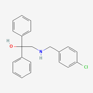 molecular formula C21H20ClNO B3035270 2-[(4-氯苄基)氨基]-1,1-二苯基-1-乙醇 CAS No. 306977-65-1
