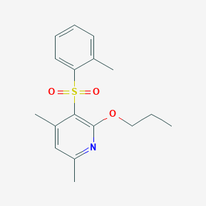 molecular formula C17H21NO3S B3035273 4,6-Dimethyl-3-[(2-methylphenyl)sulfonyl]-2-propoxypyridine CAS No. 306978-37-0