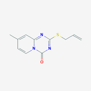 molecular formula C11H11N3OS B3035274 2-(Allylthio)-8-methyl-4H-pyrido[1,2-a](1,3,5)triazin-4-one CAS No. 306978-75-6