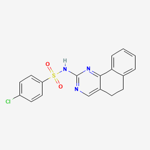 molecular formula C18H14ClN3O2S B3035278 4-氯-N-(5,6-二氢苯并[h]喹唑啉-2-基)苯磺酰胺 CAS No. 306979-42-0