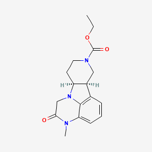 molecular formula C17H21N3O3 B3035297 (6bR,10aS)-Ethyl 3-methyl-2-oxo-2,3,6b,7,10,10a-hexahydro-1H-pyrido[3',4':4,5]pyrrolo[1,2,3-de]quinoxaline-8(9H)-carboxylate CAS No. 313369-25-4