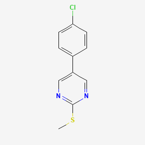 molecular formula C11H9ClN2S B3035303 5-(4-Chlorophenyl)-2-(methylsulfanyl)pyrimidine CAS No. 31408-25-0