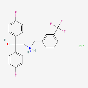 molecular formula C22H19ClF5NO B3035320 2,2-bis(4-fluorophenyl)-2-hydroxy-N-[3-(trifluoromethyl)benzyl]-1-ethanaminium chloride CAS No. 317822-07-4