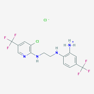 2-[(2-{[3-Chloro-5-(trifluoromethyl)-2-pyridinyl]amino}ethyl)amino]-5-(trifluoromethyl)benzenaminium chloride