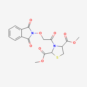 molecular formula C17H16N2O8S B3035335 Dimethyl 3-[2-(1,3-dioxoisoindol-2-yl)oxyacetyl]-1,3-thiazolidine-2,4-dicarboxylate CAS No. 318247-36-8