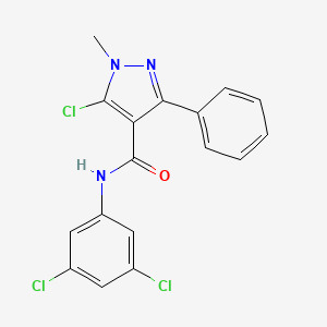 5-chloro-N-(3,5-dichlorophenyl)-1-methyl-3-phenyl-1H-pyrazole-4-carboxamide