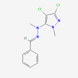 N-[(E)-Benzylideneamino]-4,5-dichloro-N,2-dimethylpyrazol-3-amine