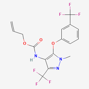 Prop-2-enyl N-[1-methyl-3-(trifluoromethyl)-5-[3-(trifluoromethyl)phenoxy]pyrazol-4-yl]carbamate