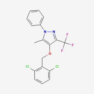4-[(2,6-dichlorobenzyl)oxy]-5-methyl-1-phenyl-3-(trifluoromethyl)-1H-pyrazole