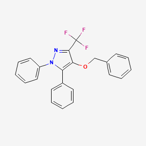 molecular formula C23H17F3N2O B3035365 benzyl 1,5-diphenyl-3-(trifluoromethyl)-1H-pyrazol-4-yl ether CAS No. 318951-47-2